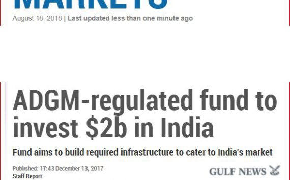 ADGM-regulated fund to invest $2b in India