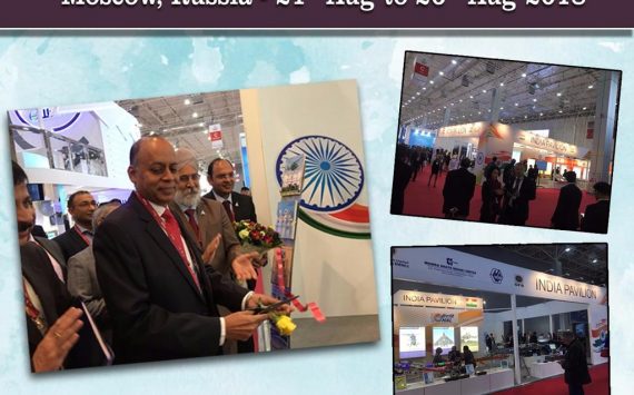 Inaugurating Indian Pavilion at the Army-2018 Exhibition Moscow, Russia.