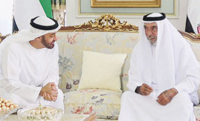 Khalifa, Mohamed Bin Zayed exchange greetings